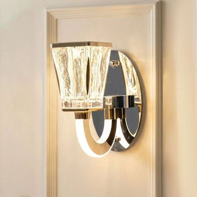 Casablanca LED Crystal Wall Lamp – Crystal & Metal – Chrome – 3-Color Dimmable