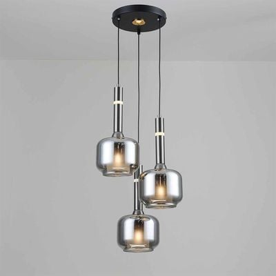 Lumen 3Pc Set Pendant Lamp- Smoke Grey