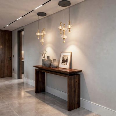 Gloss 5Pc Set Pendant Lamp-Brass Gold