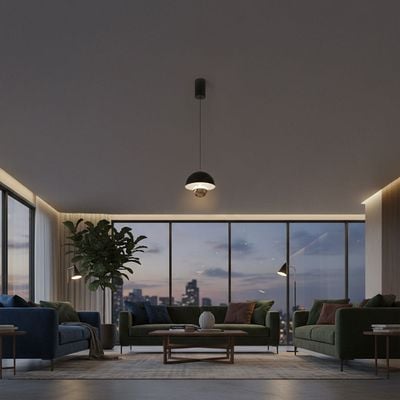 Edna Sensor Pendant Lamp 2m Adjustable length- White