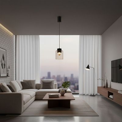 Ashley Pendant Lamp 2m Adjustable length- Smoke Grey