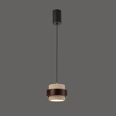 Elora Travertine Pendant Lamp 2m Adjustable length- White Brown