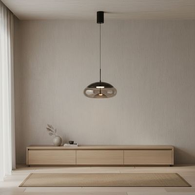 Ashlo Pendant Lamp 2m Adjustable length- Smoke Grey