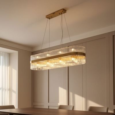 Nairobi 20 Light Glass chandelier 100cm -Gold