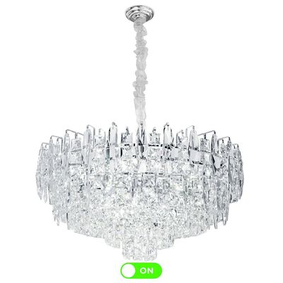 Amira 22 Lights Crystal Chandelier 80cm-Chrome