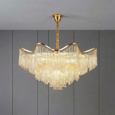 Zahra 11 Lights Crystal Chandelier 60Cm-Gold