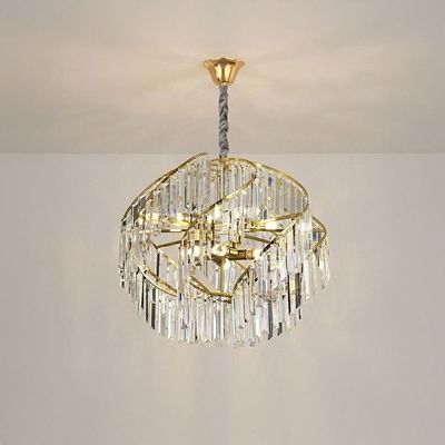 Deema 8 Lights Crystal Chandelier 60Cm-Gold