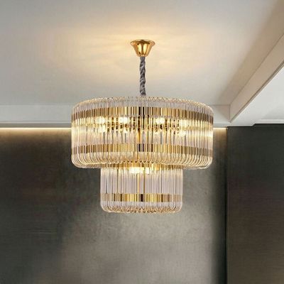 Damas 11 Lights Glass Chandelier 60Cm-Gold