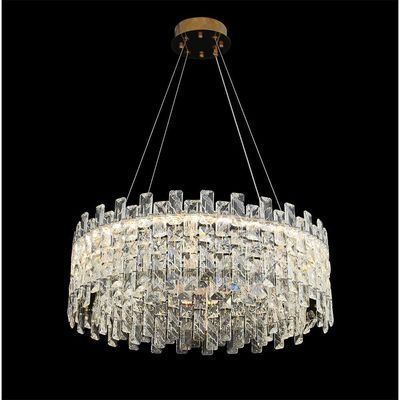 Reema LED Crystal  Chandelier W/3 Color Dimmable Light 60cm-Chrome