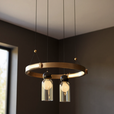 Stanza LED Modern Pendant Chandelier-Antique Coppe