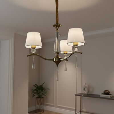 Bushra Classic 3 Light Chandeleir -Copper gold