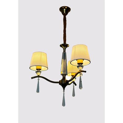Bushra Classic 3 Light Chandeleir -Copper gold