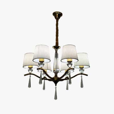 Bushra Classic 5 Light Chandeleir -Copper gold