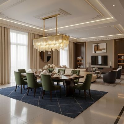 Rivera 14 Lights Modern Crystal Chandelier 100cm-Gold