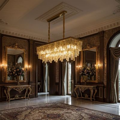 Rivera 14 Lights Modern Crystal Chandelier 100cm-Gold