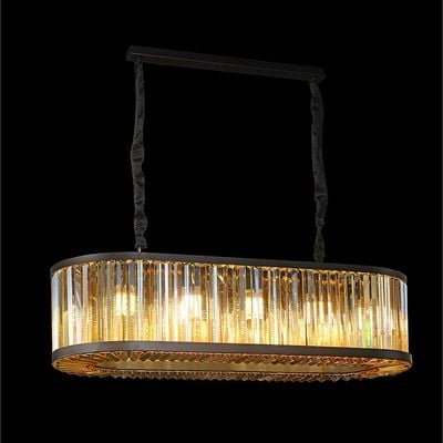 Rivoli 12 Lights Crystal Chandelier 100cm-Amber Black