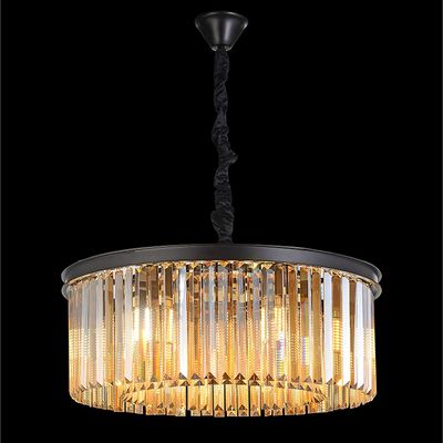 Rivoli Ch D010 Black E14 Metal+Crystal 80Cm