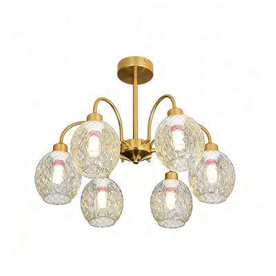 Monza Modern Glass Chandelier 60cm- Black Gold