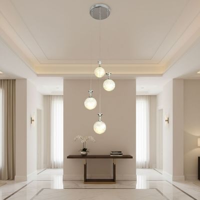 Sienna Modern Pendant Lamp 2m Adjustable length- White Silver