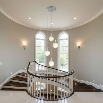 Sienna Modern Pendant Lamp 2m Adjustable length- White Silver