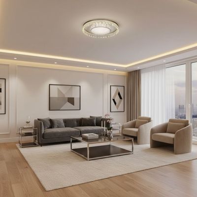 Mira Modern LED Celing Light - White Silver