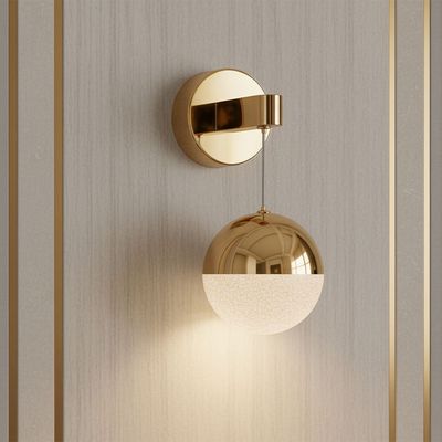 Solitare LED Wall Lamp- French Gold