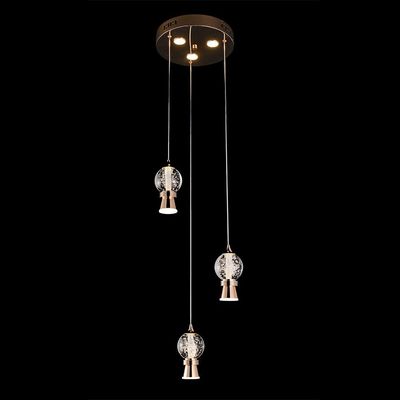 Evora LED 3Pc Pendant set - 3 Color Dimmable 4m Adjustable Length -French Gold