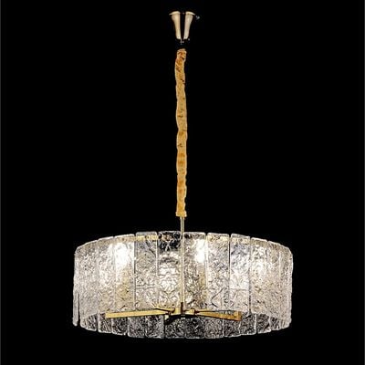 Spencer Modern Glass Chandelier 60cm- Copper Gold