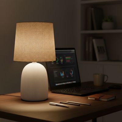 Savana Ceramic Table LampD30x40cm ML256511 D30x40cm White E27