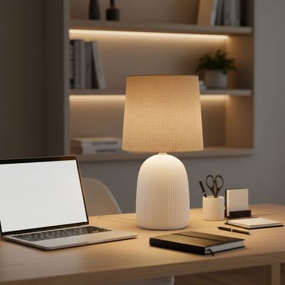 Savana Ceramic Table LampD30x40cm ML256511 D30x40cm White E27