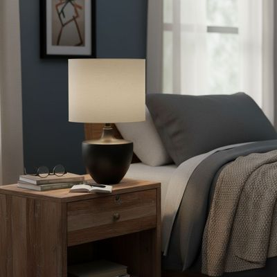 Berlin Ceramic Table Lamp ML256235 D33x53cm Blue E27