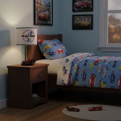 Car Metal Table Lamp with car printing ML256249 D20x43cm Multi Color E27