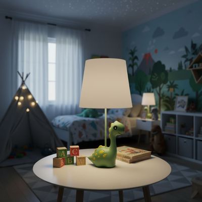 Dino Resin Table Lamp ML256252 12x13x38cm Green E27