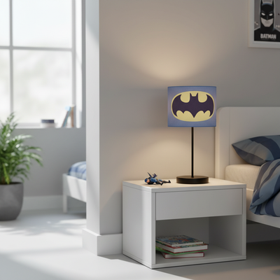 Bat Man Table Lamp ML256254 D21x45cm White Blue E27