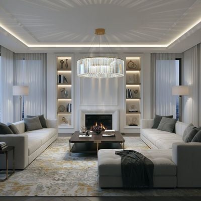 Gala Led Crystal Chandelier W/3 Color Dimmable Light 60Cm-Chrome