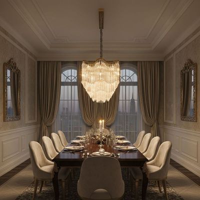 Zahra 12 Lights Crystal Chandelier 100Cm-Gold