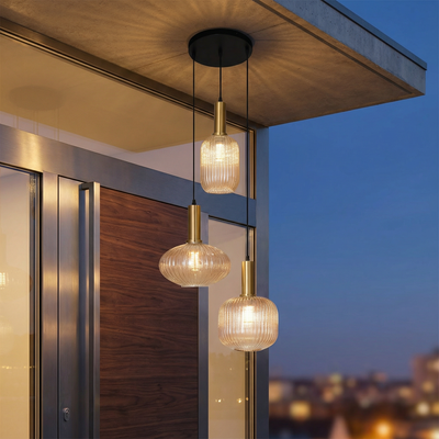 Wren 3pc Set Pendant Lamp- Amber 