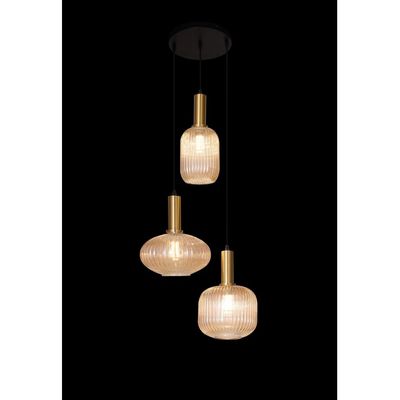 Wren 3pc Set Pendant Lamp- Amber 