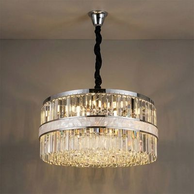 Mabel 10 Lights Modern Crystal Chandelier 60cm - Chrome