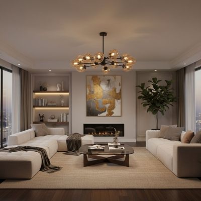 Burnes 9067-12 Black CH 108*h75cm E27 