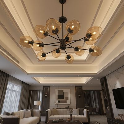 Burnes 9067-12 Black CH 108*h75cm E27 