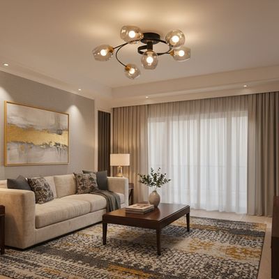 Loram 9034-5+1 Black FM 88*h25cm E27