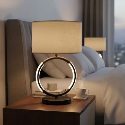 Fidel Metal Table Lamps With LED Lights & E27 Bulb  -150cm