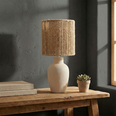 Bohem Ceramic Table lamp With Handmade Shade - 56cm