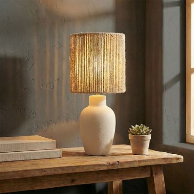 Bohem Ceramic Table lamp With Handmade Shade - 56cm