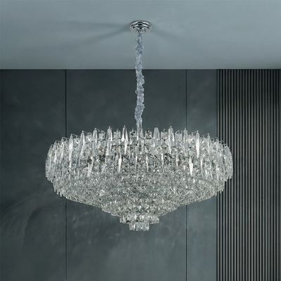 Amira 30-Light Crystal Chandelier - Chrome - 100 cm
