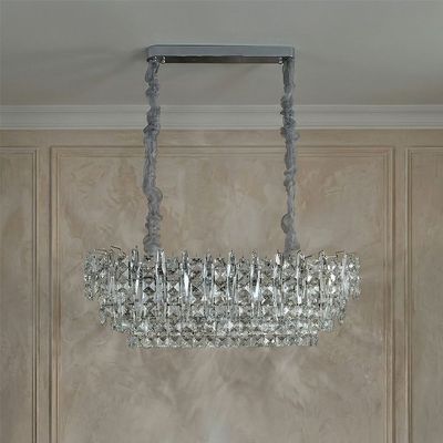 Amira 13-Light Crystal Chandelier - Chrome - 85 cm