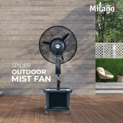 Milano SpiderMist Fan 26" Black Combo Offer