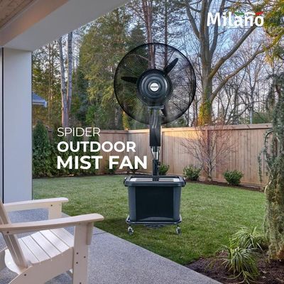 Milano SpiderMist Fan 26" Black Combo Offer