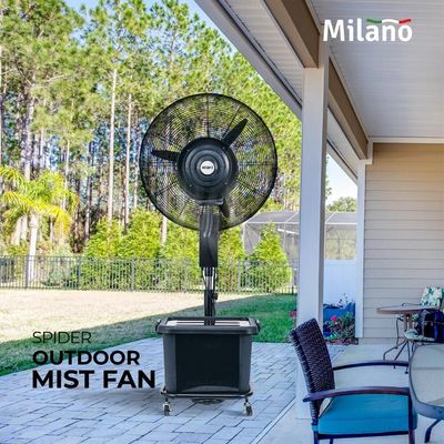 Milano SpiderMist Fan 26" Black Combo Offer